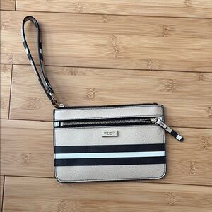 Kate Spade striped wristlet
